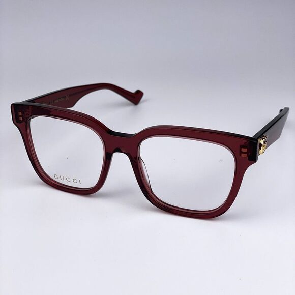 NEW  Gucci GG0958O 006 Burgundy Square Unisex Eyeglasses - Picture 3 of 11